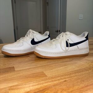 Nike White and Navy Sneakers